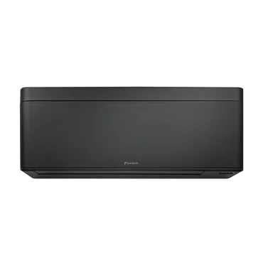 Siyah renkli bir duvar tipi klima ünitesi.